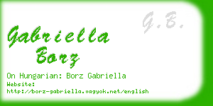 gabriella borz business card